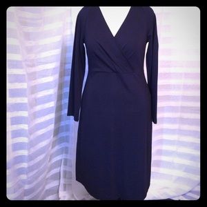 Talbots navy pointe knit dress sz12